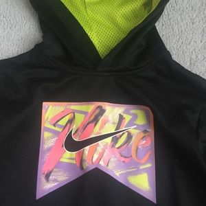 Kids Nike Therma Fit Hoodie XL Black & Neon Green